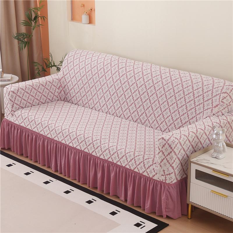 Knitted Jacquard Decorative Dustproof Sofa Cover Cover
