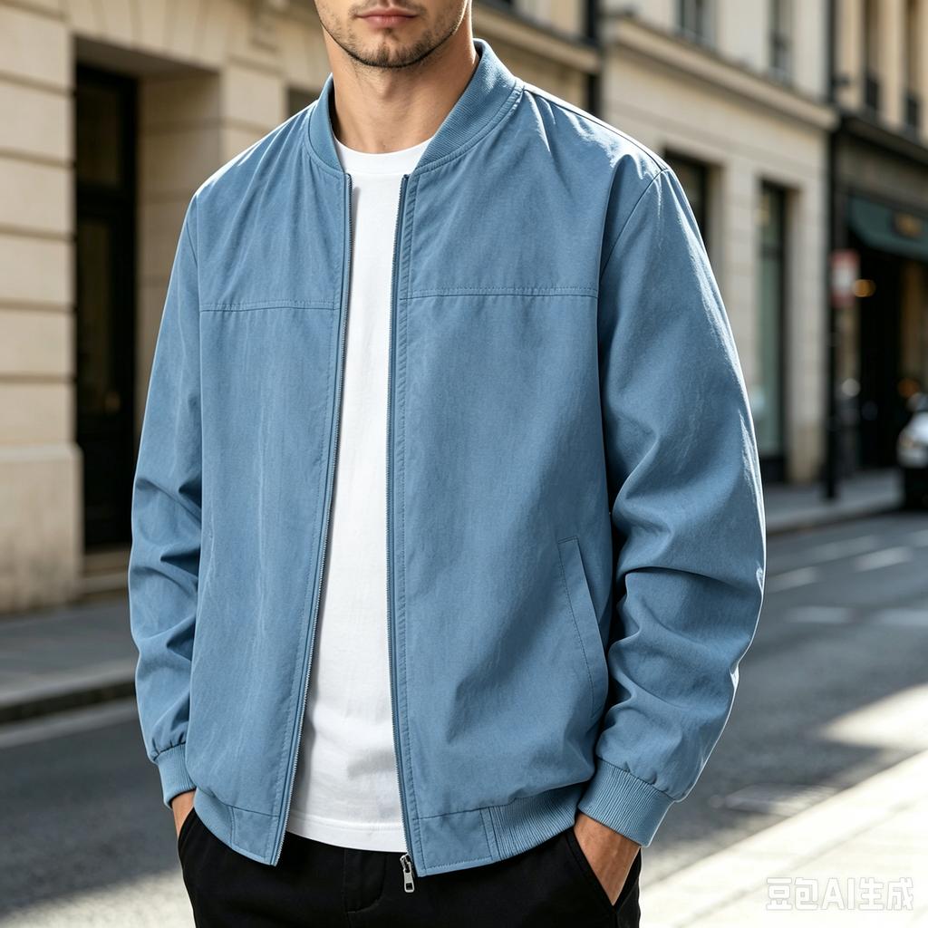 Men's Casual Jacket Color Loose Fit Outdoor for Spring and