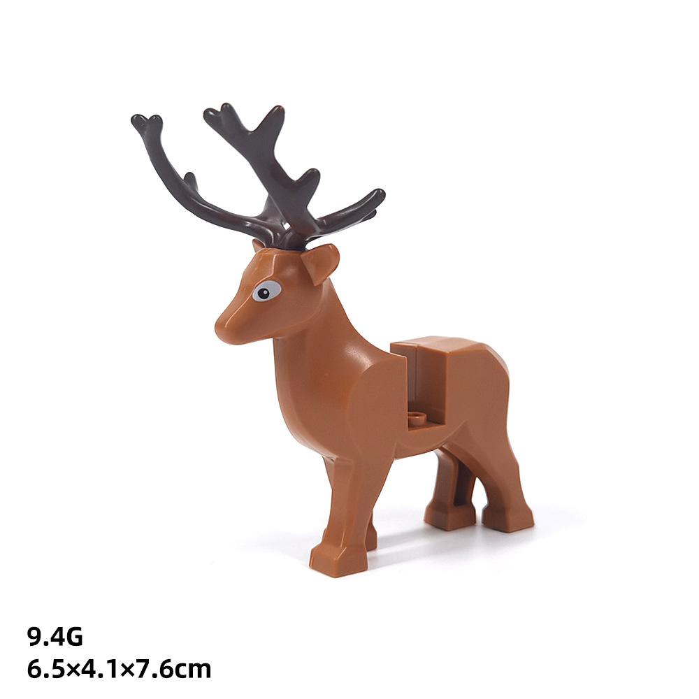 Compatible Mosaic Building Block Toy Goat Seagull Penguin Fish Sheep Animal Print Farm Diy Parts