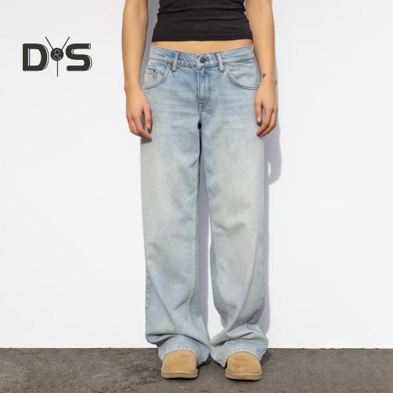 Wide Leg Jeans for Women High Waist Stretchy Denim Pants with Pockets Casual Straight Leg Jean Trousers