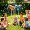 Outdoor Streetlight Bubble Machine – 2- In -1 Automatic Bubble Blower & Water Sprayer – Rechargeable Camping & Party Bubble Toy