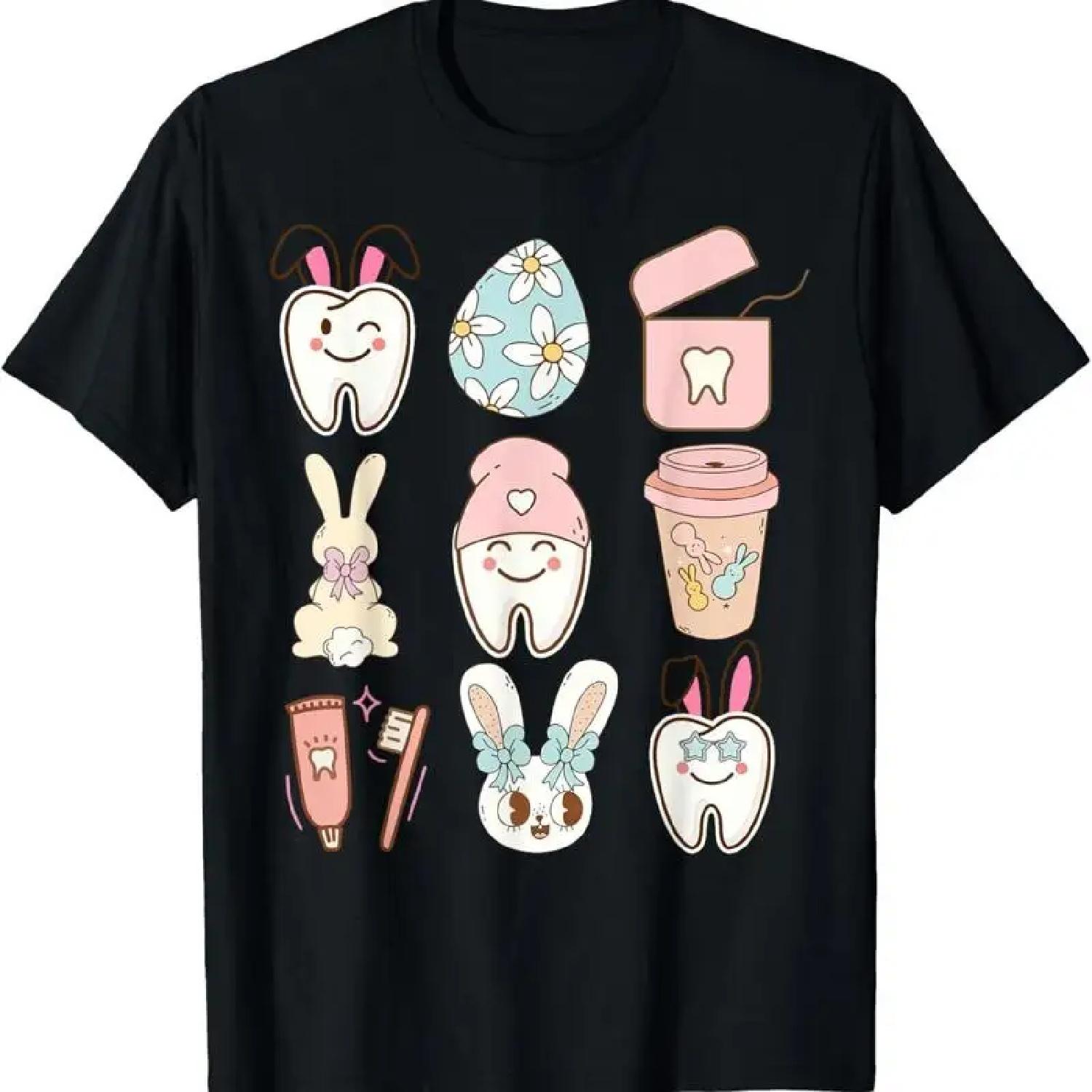 Пасхальный Зубной Ассистент Зубной Заяц Стоматолог Футболка XXXXXL разноцветный