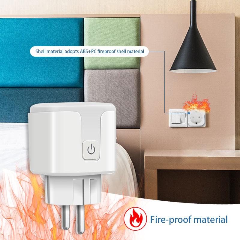 Corui Tuya Wifi Smart Plug 16a/20a Socket Eu Power Monitor Timing Function Support Smart Life App Control Alexa Google Home
