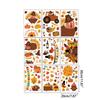 9 Sheets Thanksgiving Day Adhesive Electrostatic Stickers Decorations Decal Maple Leaf Larch Fruits Party Supplies