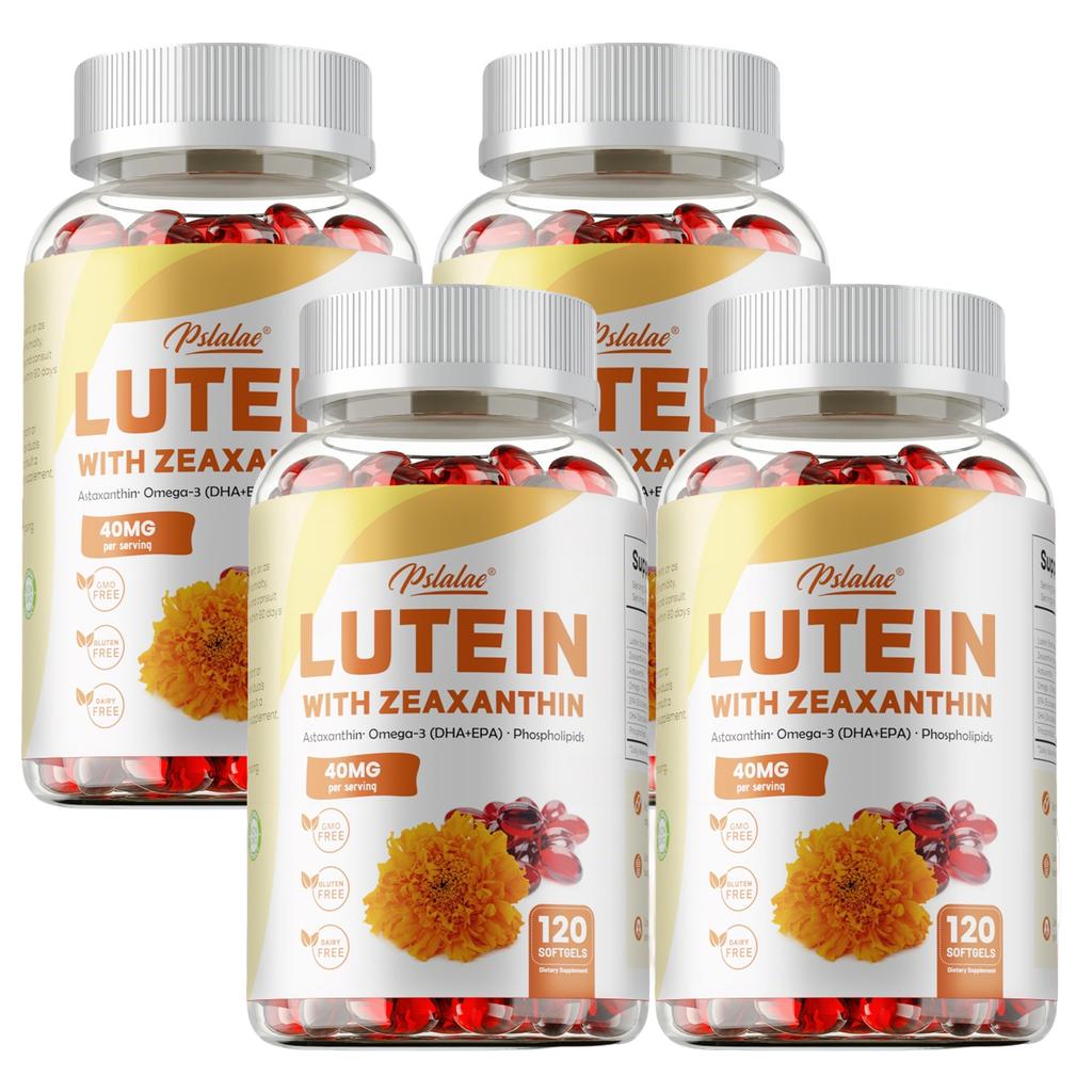 High-content Lutein and Zeaxanthin Soft Capsules, 40mg, Natural Plant Extract Nutrition, Suitable for Adults.