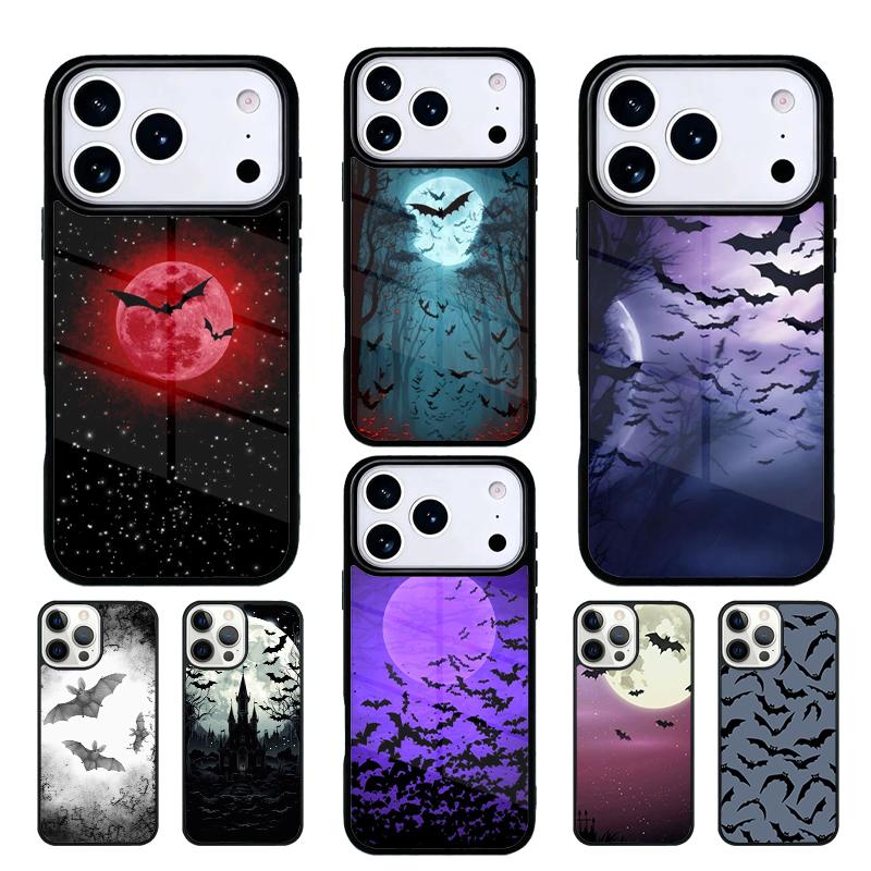 Gothic Horror Bats Full Moon phone case cover Compatible with for IPhone 17air 16e 15 14 13 12 11Pro Max 17 Air