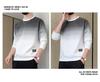 JSEN Gradient Color Men's Round Neck Hoodie - Trendy, Loose, Versatile Top for Spring & Autumn