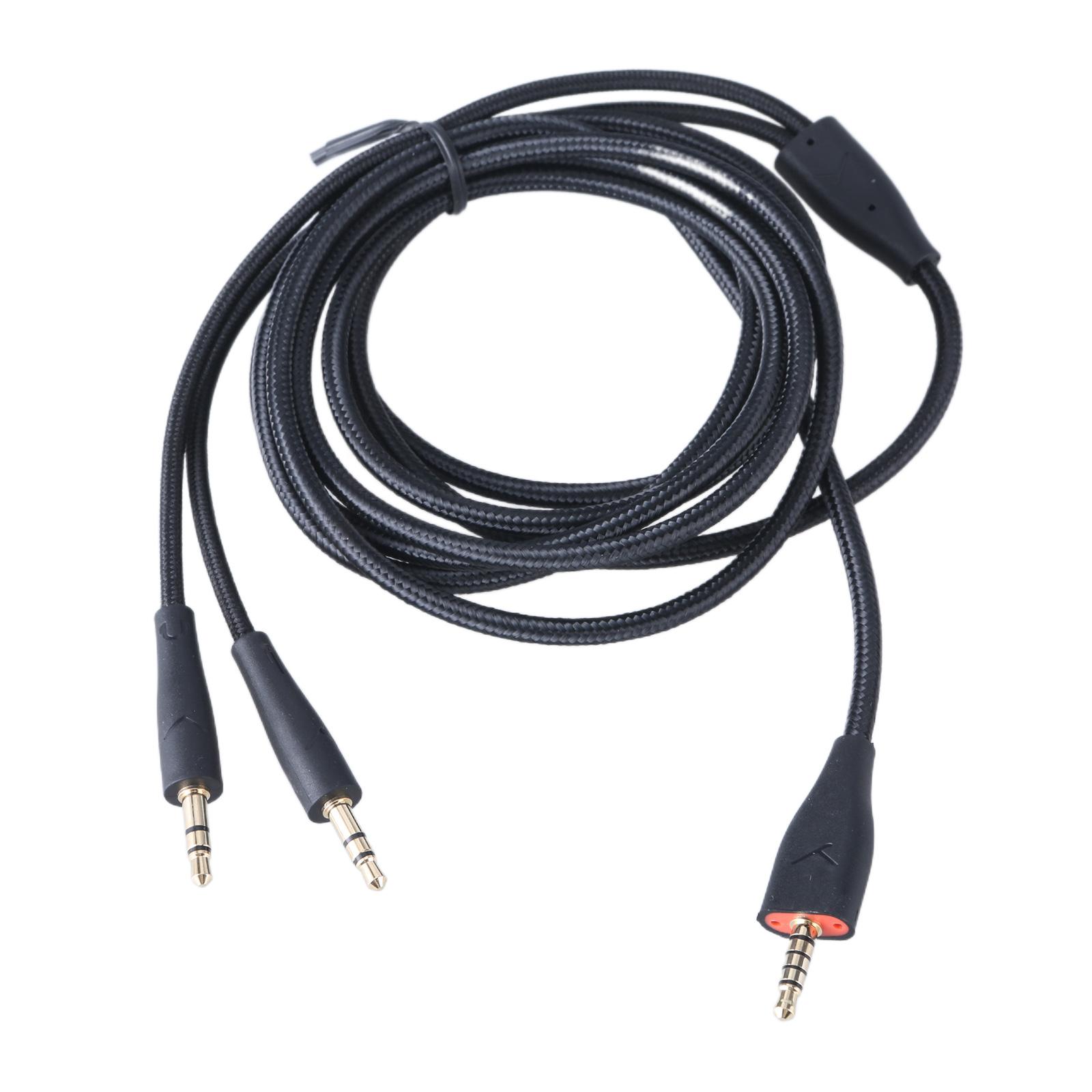 

Нейлоновый плетеный 3,5 мм сменный аудиокабель для наушников Beyerdynamic MMX100 с высококачественным звуковым проводом чёрный