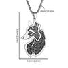 Exquisite Stainless Steel Personalized Celtic Wolf Head Pendant Necklace Men's Simple Jewelry Accessories