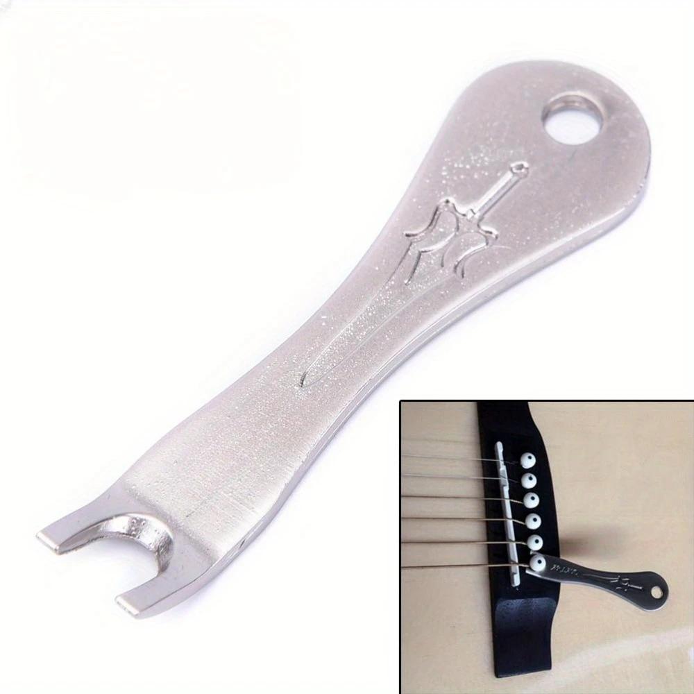 1PC Stainless Steel Acoustic Guitar String Nail Peg Pulling Puller Bridge Pin Remover Handy Tool Silver Color