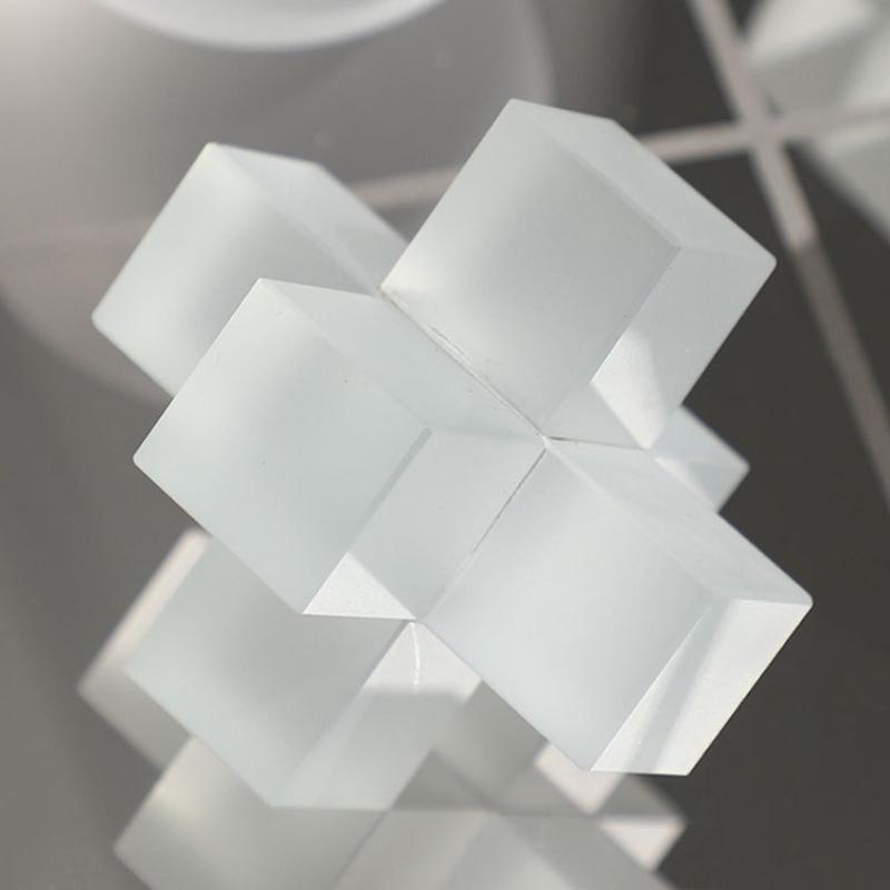 Glass Chessboard Geometric Square Crystal Frosted Glass Crystal Chessboard Grid Handicrafts Home Decoration Accessories