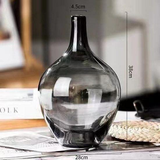 Transparent glas hydroponisk vas för blomsterarrangemang - Japansk klockblomma & Andromeda