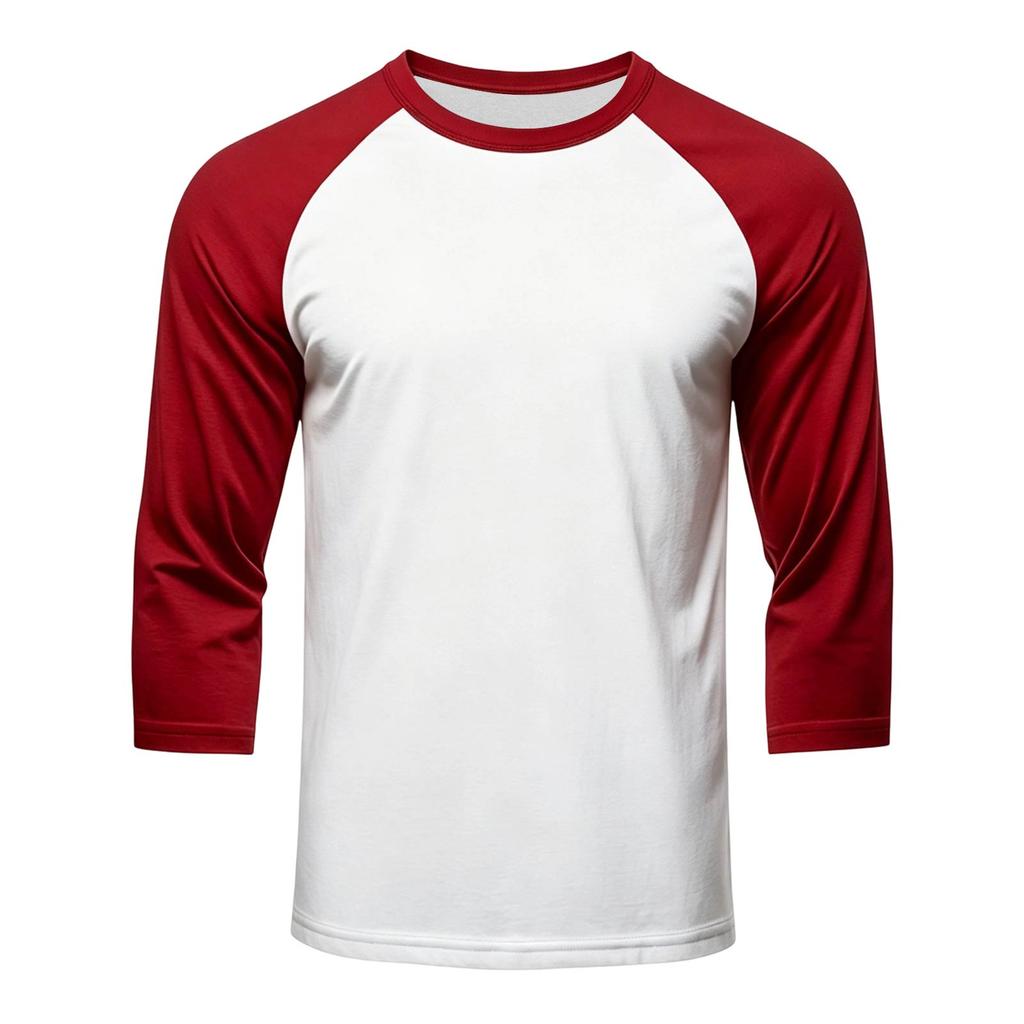 Men's Raglan Sleeve Athletic Shirt Three Pack 3/4 Sleeve Lightweight Breathable Sports Tops for Gym Running Training Casual Wear