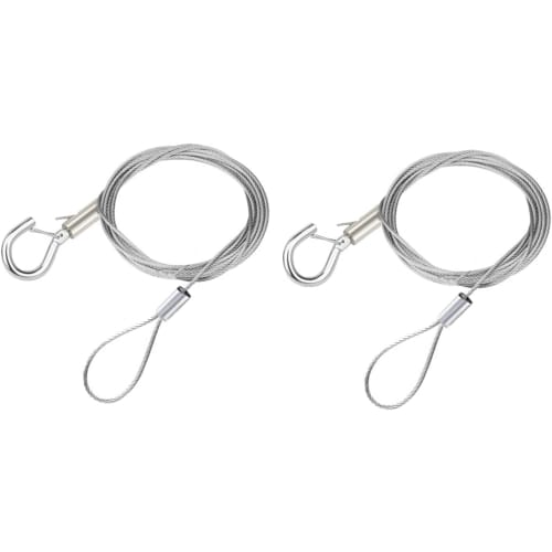 Set of 2 Fall Prevention Wire Hanging Hooks, Picture Rail Wire Hooks, Power Mini Wire, Adjustable Stainless Steel Wire Sling with Hooks, Billboard Sli