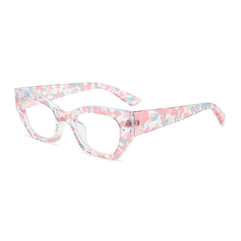 

Anti-reflective blue light Cat Eye reading glasses for women Fashion irregular Pattern Eyeglasses elderlypresbyopiaglasses Original lens 0