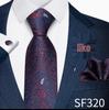 Men's Formal Tie, Pocket Square, Cufflinks & Brooch Set.