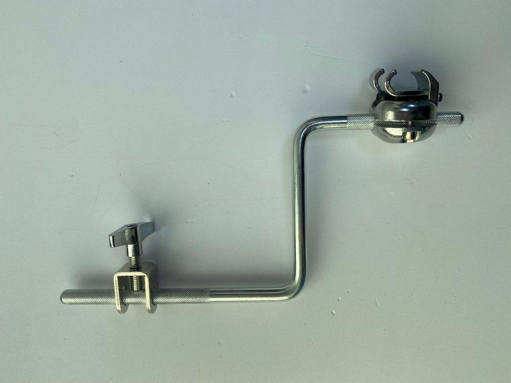 Dual Rod Gear Stand & Clamp for Cowbell, Snare, Cymbal, Hi-Hat & Jazz Drum.