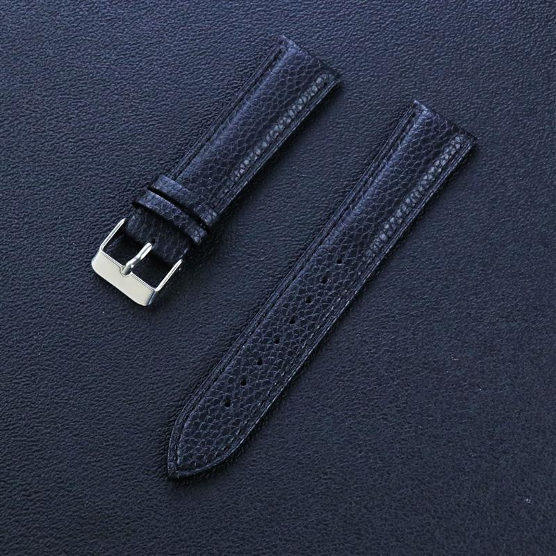 

Цветной ремешок для часов из натуральной кожи - Мягкий, водонепроницаемый и прочный с пряжкой-штифтом, доступен в размерах 10~22 мм 10mm чёрный