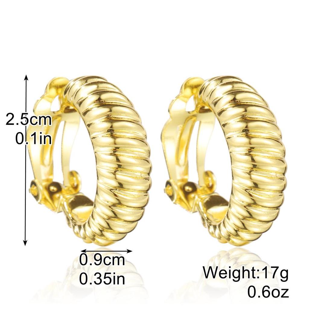Retro Pearl Metal Ear Clips: High-End, No-Piercing Earrings