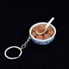 Buckle Mini Bowl Food Keychain Key Ring Simulation Chinese Food
