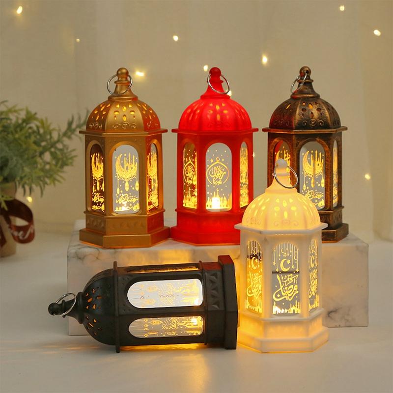 Castle Style Candlestick Middle East Festival Lantern Arabic Wind Lamp Creative Electronic Candle