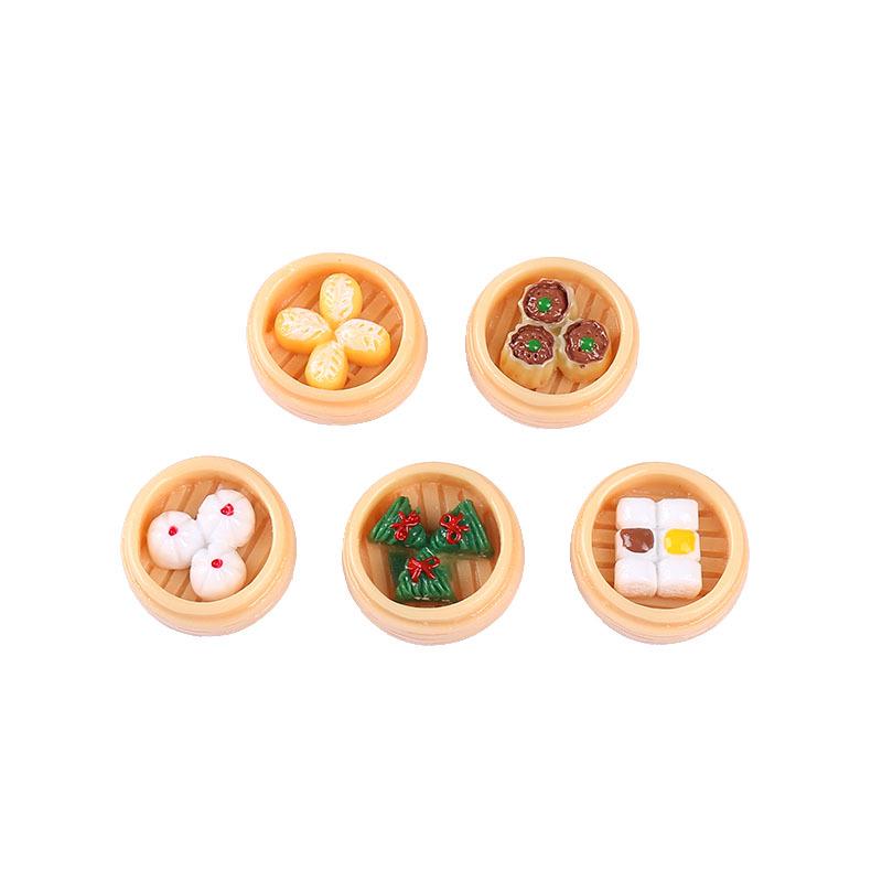 3D Xiaolongbao Zongzi DIY Resin Phone Case & Hair Clip Toy Ornament