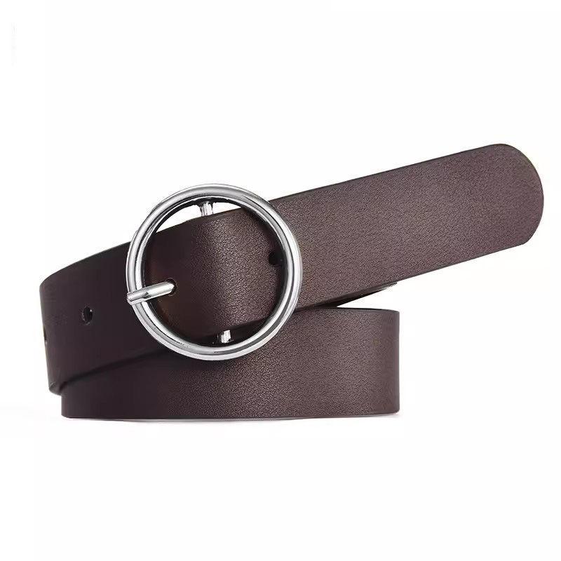 

And Trendy Black Gold Pu Waist Belt Set For Both Men And Women Fashion Staple Brown