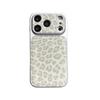 Leopardenmuster Glitzer Lederhülle für iPhone 17/16 Pro Max - Trendig & Stilvoll