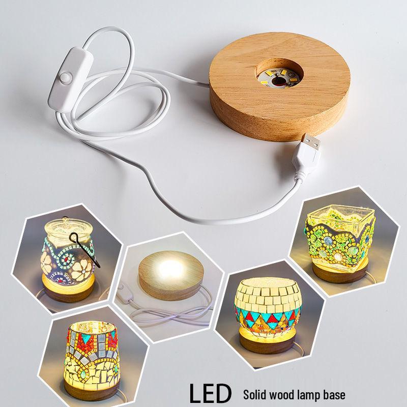 Glass Mosaic Candle Holder DIY Kit: Handmade Parent-Child Educational Toy for Children's Day