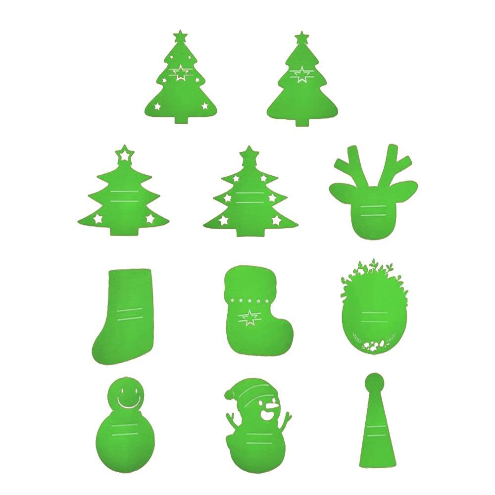 Glitter Felt Christmas Cutlery Holder Bag Washable Christmas Decoration Fork Pocket Non-Slip Table Ornaments Place Mats