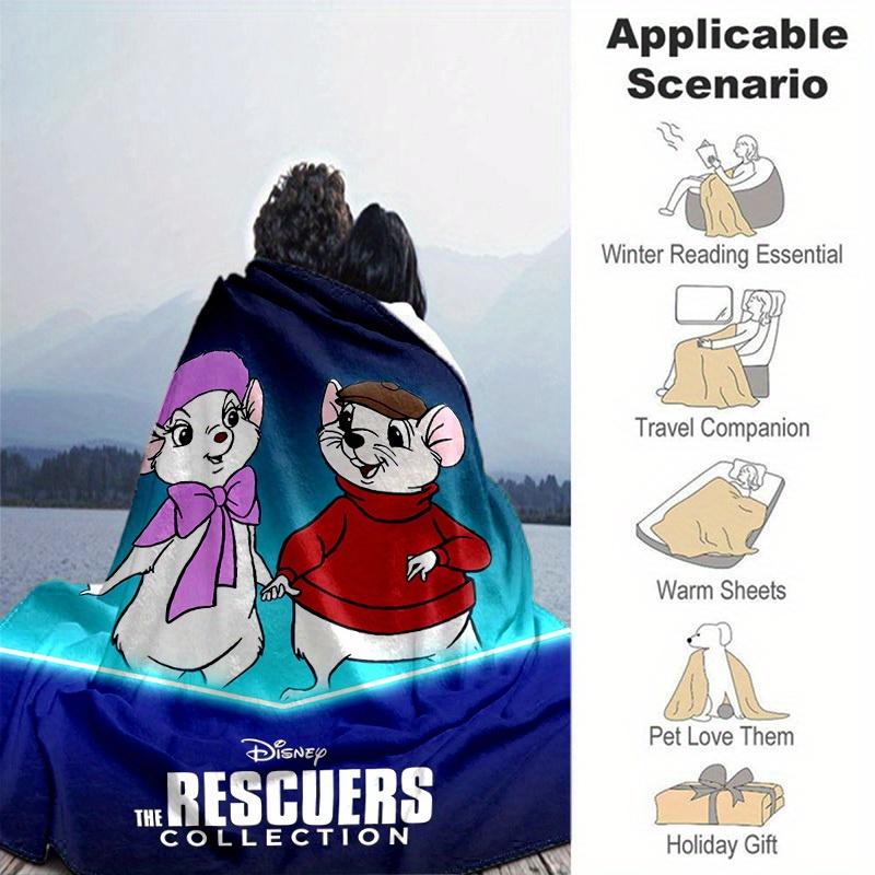 1pc, Disney The Rescuers Collection Soft Throw Blanket for Home Decor, Couch Cover, Travel, Camping, Car