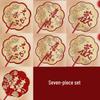 Double-Sided Red Happy Fan: Bridesmaid Wedding Robe Photo Prop