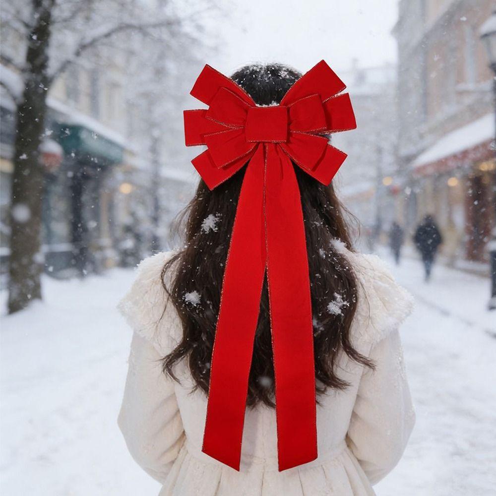 3D Christmas Tree Topper Elegant Bowknot Hanging Pendant Christmas Bow Decoration Home Decoration