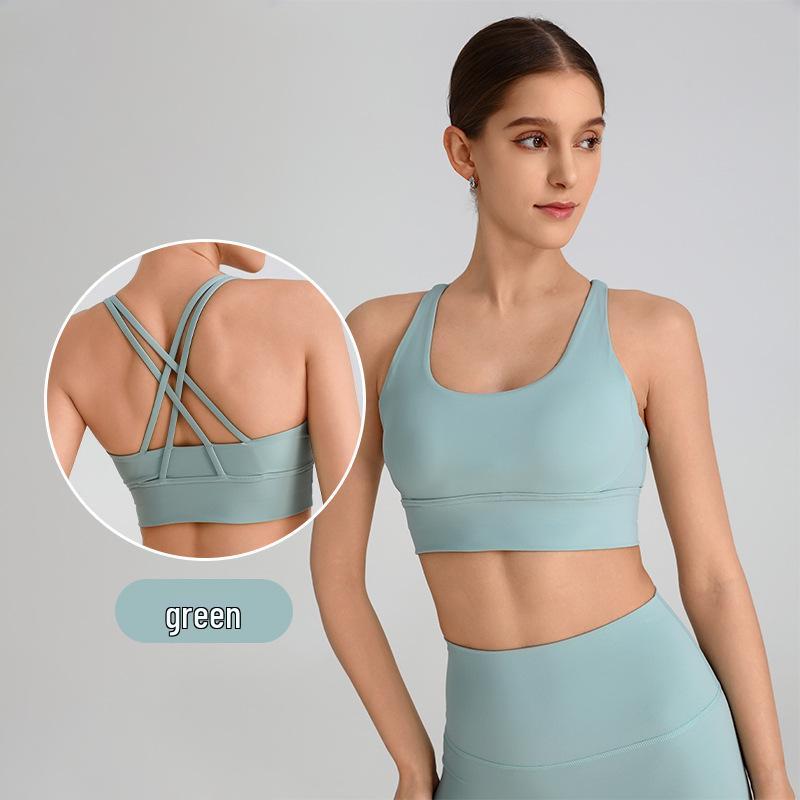 

Women s Cross High-Strength Shockproof Running Sports Bra - Beautiful Back Yoga Underwear for Autumn XXL