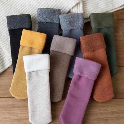 20 Paires de Chaussettes d'Hiver Épaisses et Chaudes pour Hommes et Femmes Chaussettes Chaudes en Laine Cachemire Chaussettes pour le Sol de la Maison Bottes en Velours Neige Nylon
