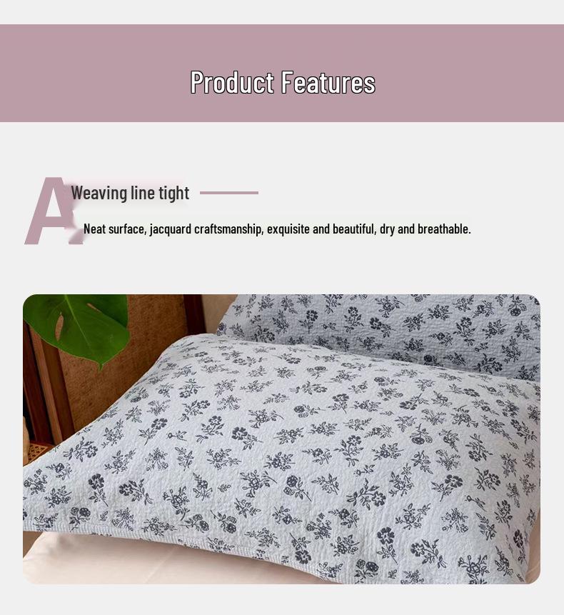 Washable Thickened Jacquard Cotton Pillow Towel - Enlarged, Luxurious, and Durable Design.