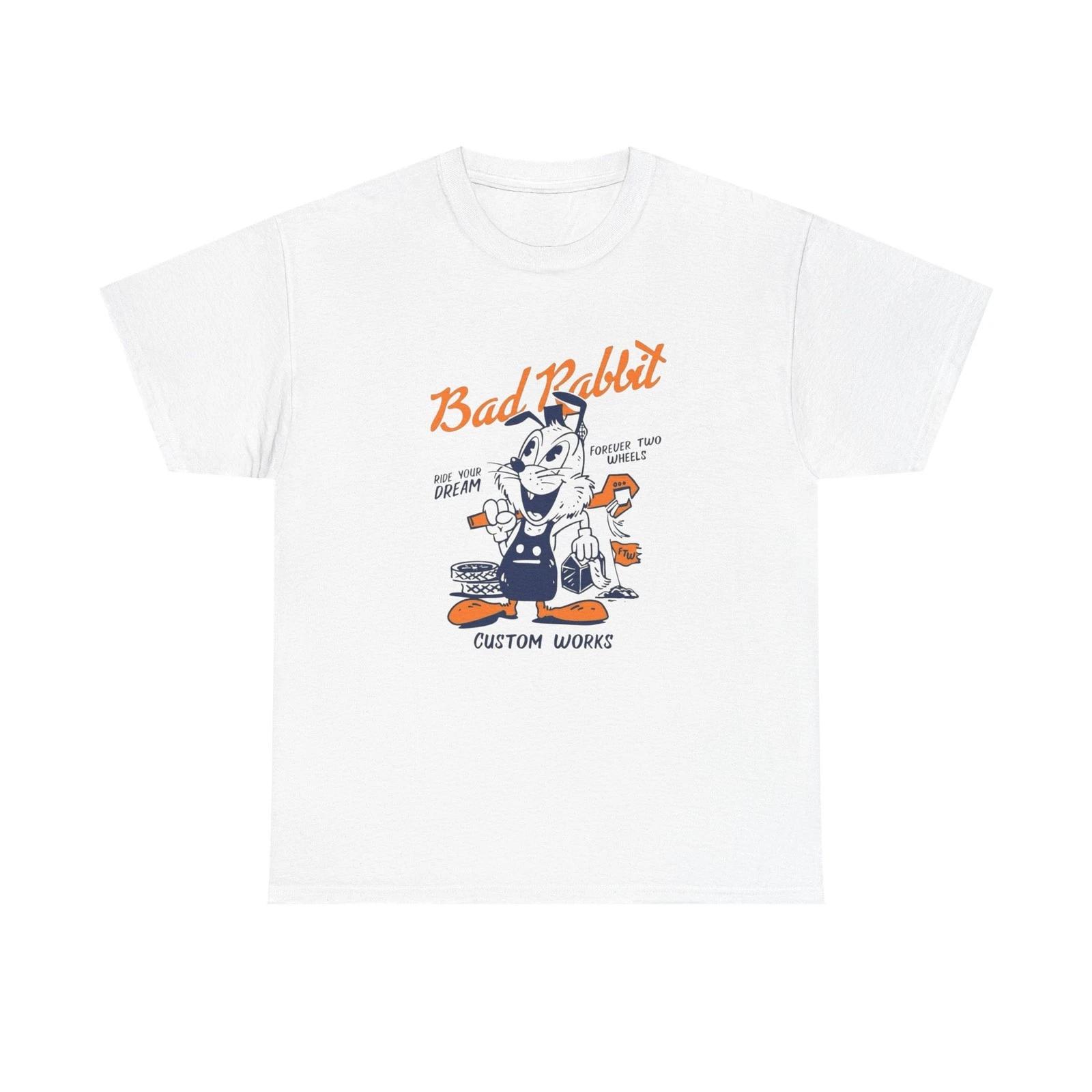 

Bad Rabbit Motors Graphic T Shirt Unisex Heavy Cotton Tee NEW XL