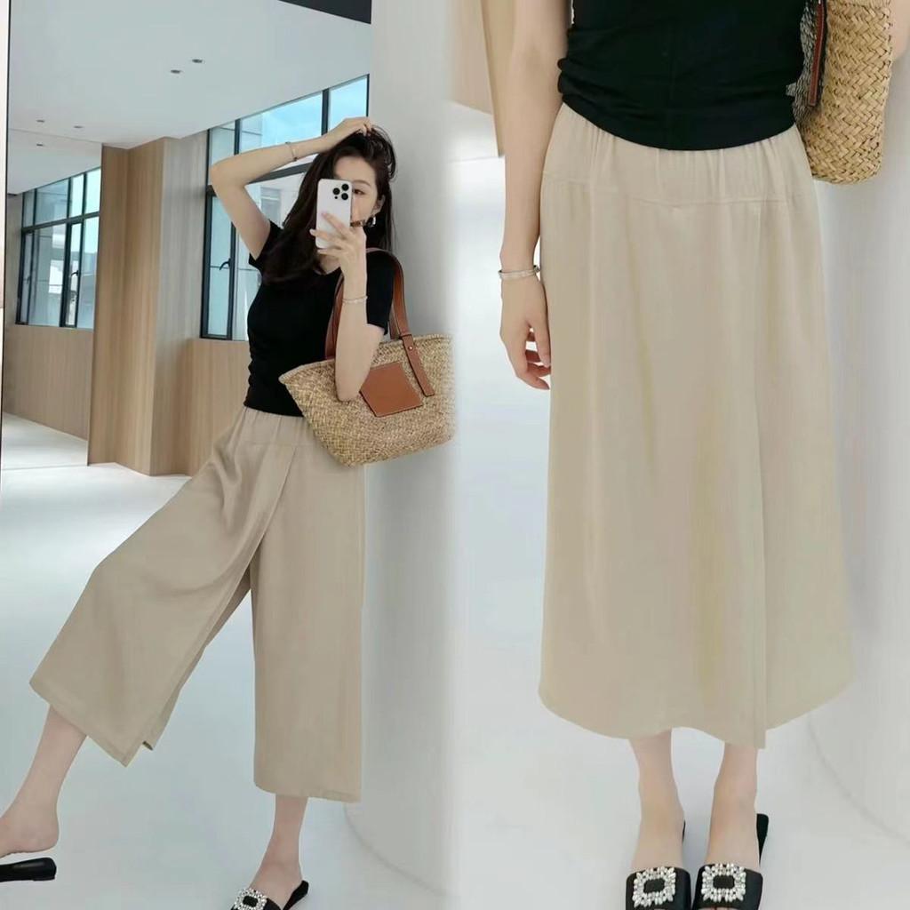 Summer Yamamoto Workwear Skirt Pants With High Waist For Casual Office Wear