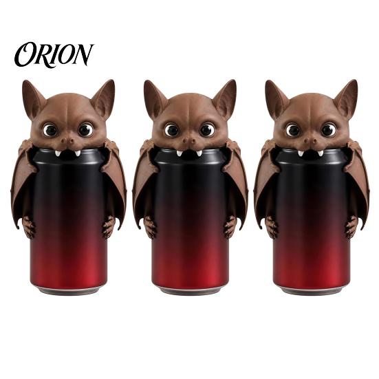 Fun Bar Decor Bat Can Cover Soda Cap, 3D Printed Dust Beverage Lid for Standard Cans, Halloween Drink Covers Reusable Funny Shaped Beer Protector
