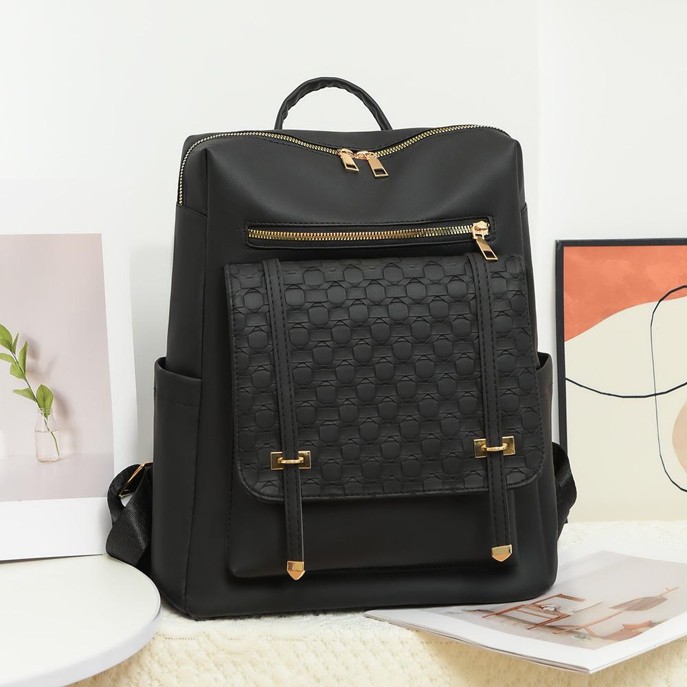 Mochila para Mujer PU Cuero Suave Bolso de Hombro de Doble Uso Mochila de Gran Capacidad