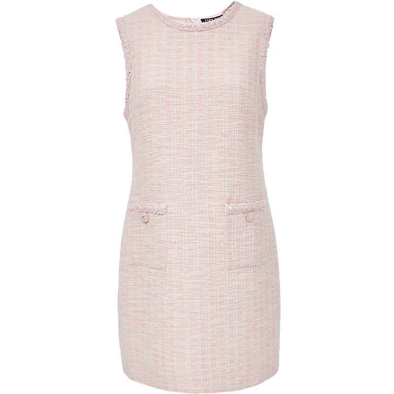 

Женское прямое платье VEROMODA 2025 Весна без рукавов с блестящей вязкой XL