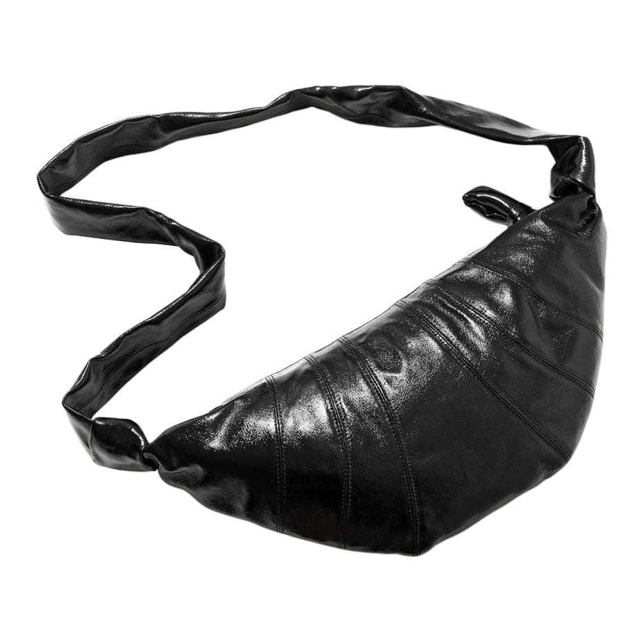 Lemaire Cotton Croissant Bag Croissant Shoulder Bag Medium Women's Black BG0001-LF1329-BK999