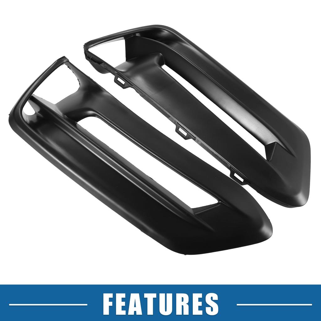 ABSOPRO Car Front Fog Light Cover Grille and for Honda Accord Sport Touring ABS 2 Pieces (Left Right) EX, EX-L, (2018-2020), Plastic, Black,