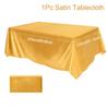 Satin Tablecloth For Wedding 145x220cm Bright Smooth Silk Table Cover for Wedding Banquet Anniversary Dining Table Decor