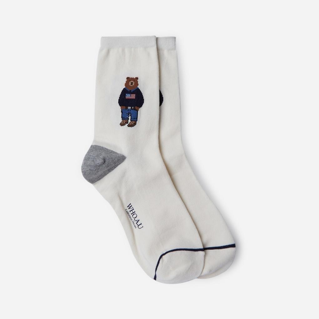 

Public Big Steve Jacquard Socks / WHAYD4932A ivory