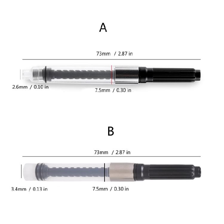 Drehkolben-Tintenkonverter für Füllfederhalter 2,6 mm ODER 3,4 mm Bohrungsdurchmesser Kolbenfüller-Tintenkonverter für Füllfederhalter