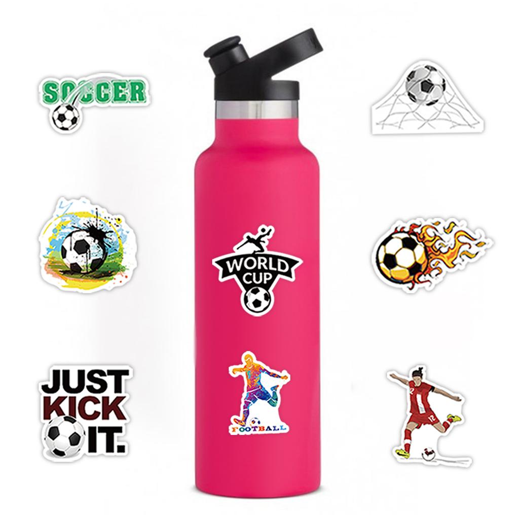 100PCS Soccer Stickers for Scrapbooking,Stickers for Water Bottles, Soccer Team Gifts for Kids Teens, Christmas Gifts for Kids