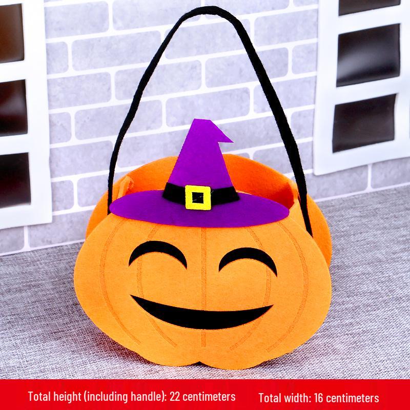 Halloween Pumpkin Trick-or-Treat Children's Handbag - Handmade Small Gift Material Pack