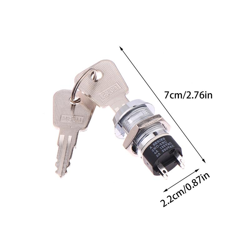 19Mm Power Lock 2801 Elevator Lock Key Switch Electronic Lock Base Station Lock Single Pull Double Pull Switch With 2 Keys