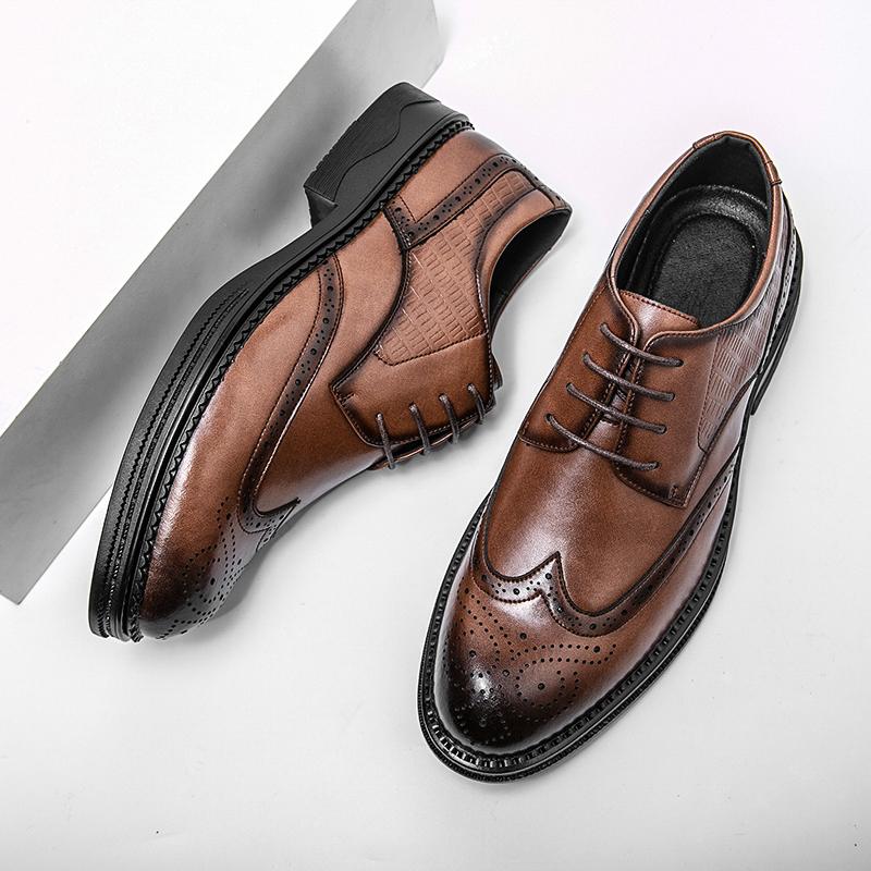 

Кожаная обувь для мужчин Натуральная кожа Обувь больших размеров Высококачественная дизайнерская формальная обувь Повседневная обувь Для бизнеса 46 коричневый